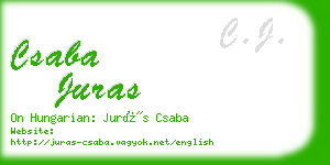 csaba juras business card